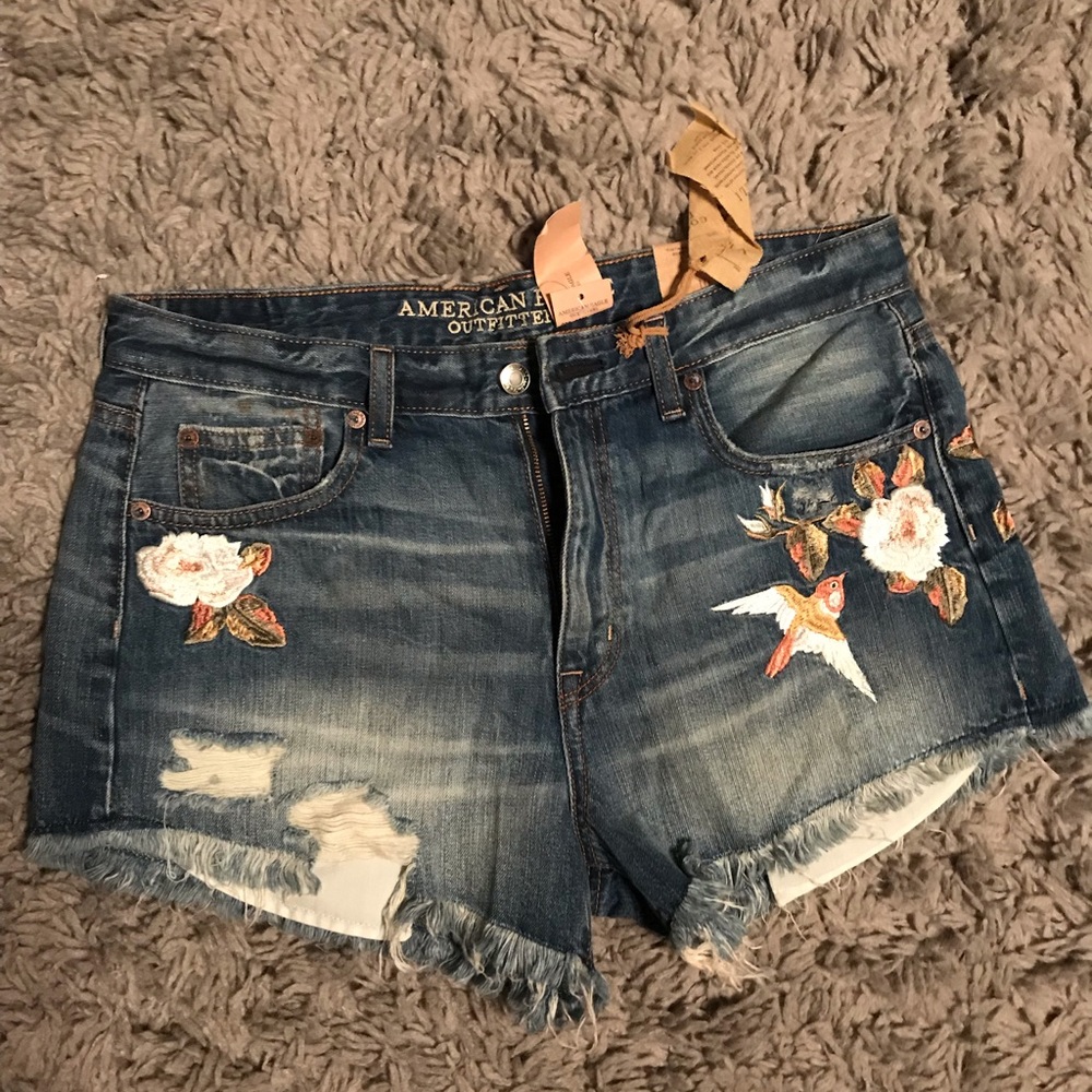 American Eagle Embroidered Shorts